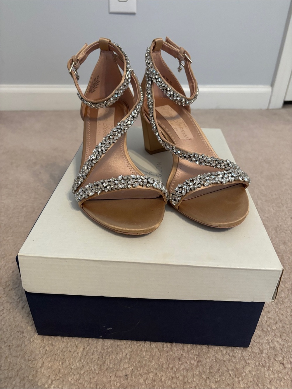 Pnina Tornai for Naturalizer Ahava Ankle Strap heal in Nude Embellished - Picture 6 of 12